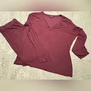 Banana Republic Maroon Pajama Set